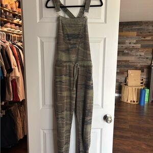Camo Knit Overalls with Drawstring